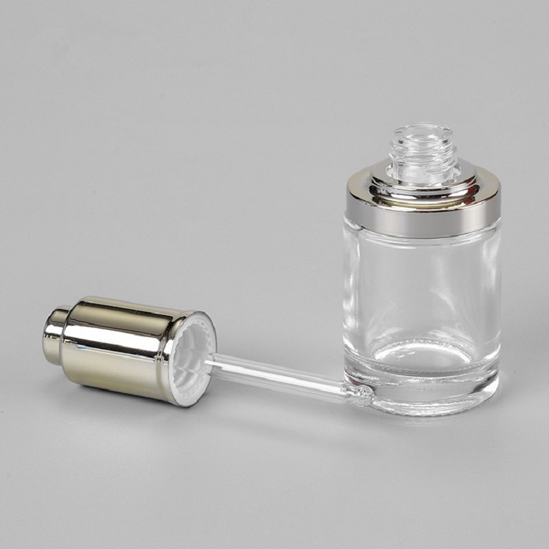 Gel Refill Pack - 30ML 투명 유리병 실버/골드 펌프 드로퍼