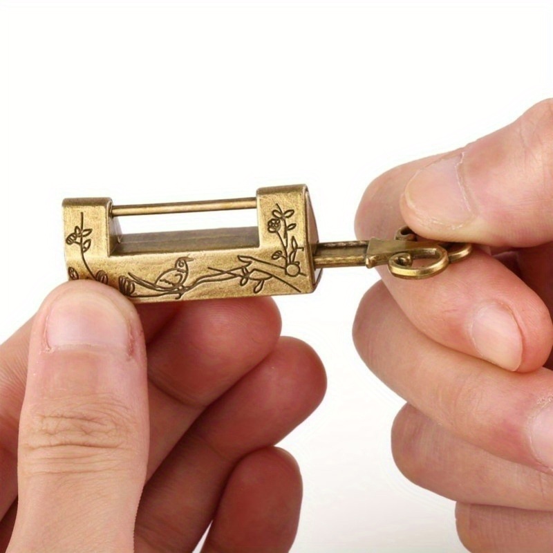 Letter Opener Brass - 2세트 중국 빈티지 앤티크 자물쇠 옛날