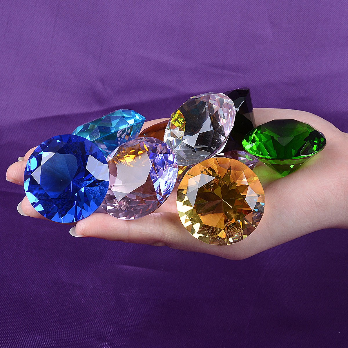 Paper Weight Crystal - 1pcs 크리스탈 다이아몬드 모양의 문진 장식