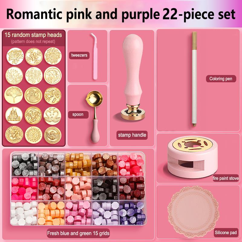 왁스 씰 스탬프 세트 래커드 스탬프 씰링 왁스 키트 D - Wax Seal Stamp Set 리뷰 및 가격