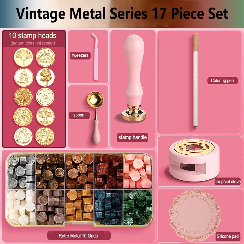 왁스 씰 스탬프 세트 래커드 스탬프 씰링 왁스 키트 D - Wax Seal Stamp Set 리뷰 및 가격