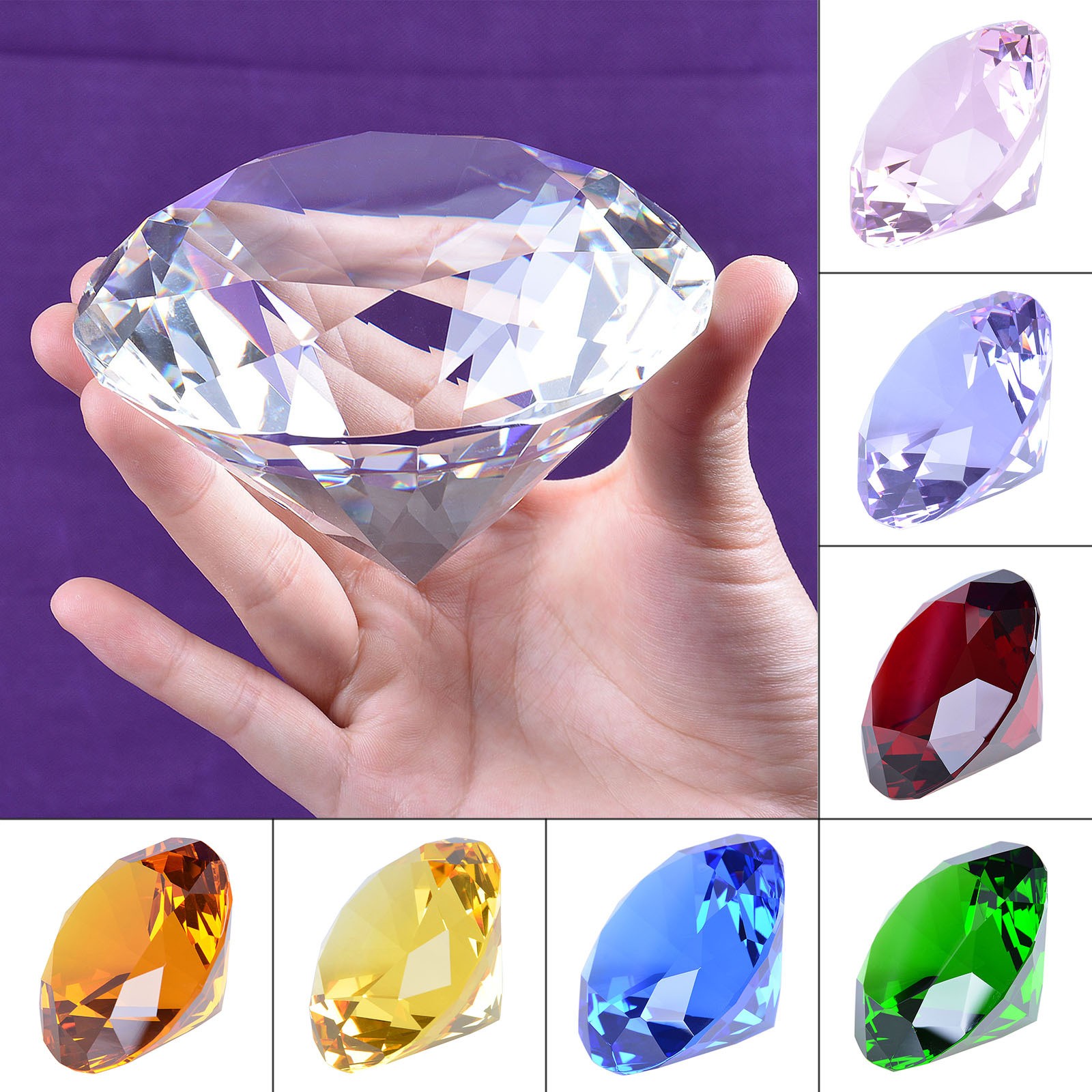 1pcs 크리스탈 다이아몬드 모양의 문진 장식 컷 유리 - Paper Weight Crystal 리뷰 및 가격